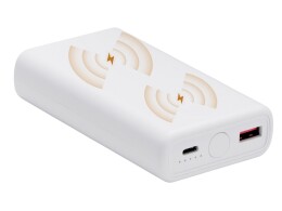 Qjet Внешний беспроводной аккумулятор 2-в-1 с функцией зарядки Apple Watch, QC/PD «AtomIQ», 10000 мАч, белый