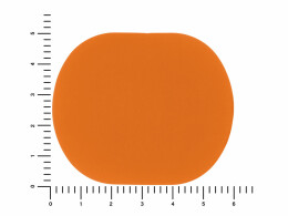 Разное ПАТЧ ОВАЛ soft-touch (оранжевый ) 6,0 х 5,0 см