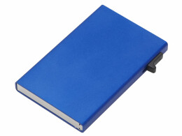 Разное Картхолдер "Florence" с RFID- защитой из алюминия, синий