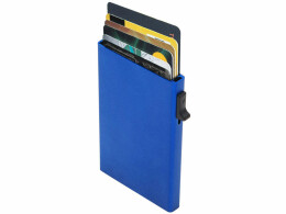 Разное Картхолдер "Florence" с RFID- защитой из алюминия, синий