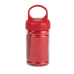 Happy gifts Спортивное полотенце в пластиковом боксе с карабином "ACTIVE", микрофибра, пластик, 30*88 см.
