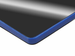 Разное Металлический брелок с пластиковой цветной вставкой "SteelPop Rct", серебристый с синим