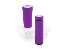 Разное Подарочный набор "FAMILY" с термосом и термокружкой, фиолетовый