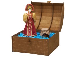 Разное Подарочный набор: кукла фарфоровая, мед, красный