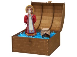 Разное Подарочный набор: кукла фарфоровая, мед, красный