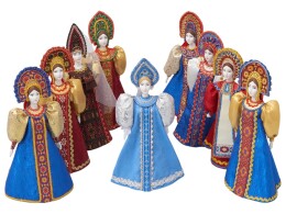 Разное Подарочный набор: кукла фарфоровая, крем-мед, красный