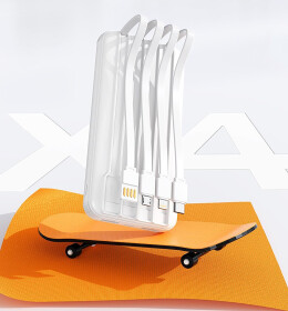 mid-oceangift Зарядное устройство "Phantom" 10000 mAh с 4мя встроенными кабелями и цифровым индикатором заряда белый