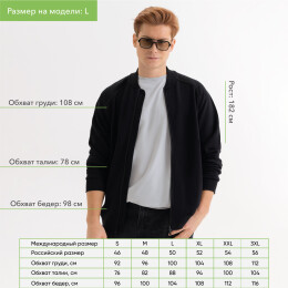 Portobello Верхняя одежда Толстовка на молнии унисекс TORRES NEO черная, размер S