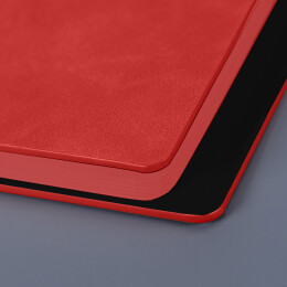 Enote Ежедневник недатированный Solas, формат А5, с магнитом, красный, кремовый блок в линейку