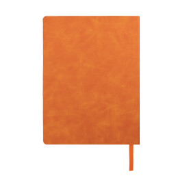 Enote Ежедневник недатированный Solas, формат А5, с магнитом, оранжевый, кремовый блок в линейку