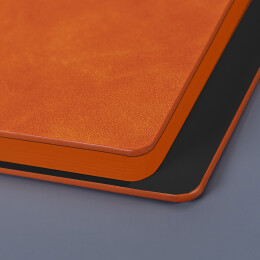 Enote Ежедневник недатированный Solas, формат А5, с магнитом, оранжевый, кремовый блок в линейку