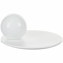 Molti Станция беспроводной зарядки с часами и подсветкой GlobeBee, белая