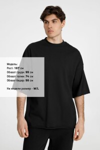 andor Футболка оверсайз унисекс T9, черная