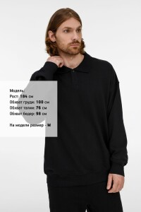 andor Свитшот оверсайз унисекс S6, черный