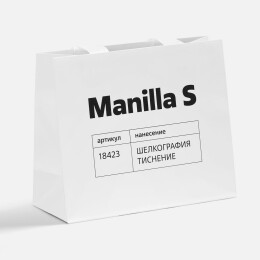 Разное Пакет бумажный Manilla L, белый