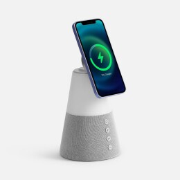Uniscend Bluetooth-колонка с беспроводной зарядкой и подсветкой Cone Sonance, серая
