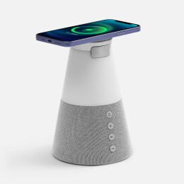 Uniscend Bluetooth-колонка с беспроводной зарядкой и подсветкой Cone Sonance, серая