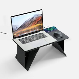 Molti Складной стол для ноутбука с беспроводной зарядкой Kickstand Table, серый