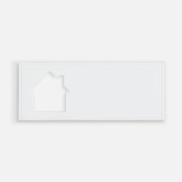 сделано в России Лейбл из ПВХ с вырубкой «Дом», белый