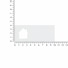 сделано в России Лейбл из ПВХ с вырубкой «Дом», белый