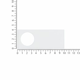 сделано в России Лейбл из ПВХ с вырубкой «Круг», белый