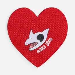 сделано в России Наклейка тканевая Lunga Cor, M, красная