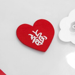 сделано в России Наклейка тканевая Lunga Cor, M, красная