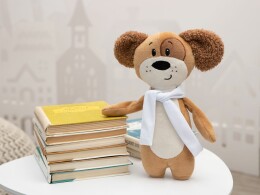 Разное Мягкая игрушка Beastie Toys, собачка с белым шарфом