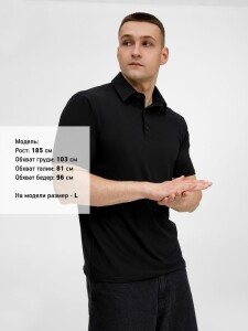 Molti Рубашка поло унисекс Senti, черная