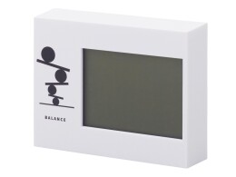 Разное Настольные электронные мультифункциональные часы "Rotatio" с подсветкой, белый (уф печать)