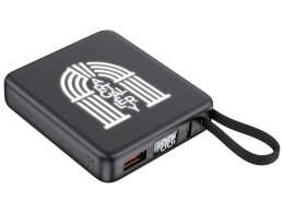 Разное Внешний аккумулятор с подсветкой лого "Nex", 5000 мАч, черный