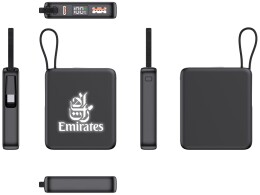 Разное Внешний аккумулятор с подсветкой лого "Nex", 5000 мАч, черный