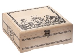 Сугревъ Подарочный набор "Народы России" с чаем и вареньем в деревянной шкатулке без лого