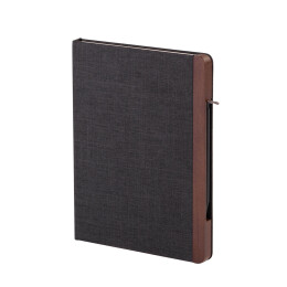 WOWNOTE Блокнот "Wood" с ручкой в ореховом магнитном пенале черный