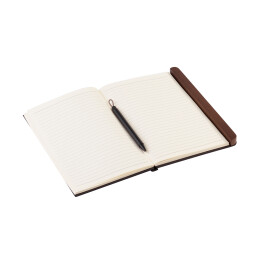 WOWNOTE Блокнот "Wood" с ручкой в ореховом магнитном пенале черный