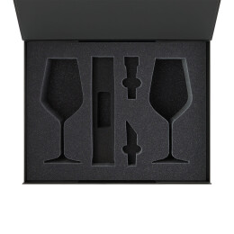 Portobello подарочная упаковка Ложемент под 2 бокала для вина + набор для вина Sacramento в большую коробку-трансформер (арт. 695722)