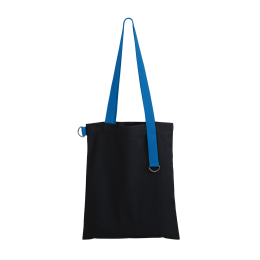 1 Шоппер Superbag black (чёрный с голубым)