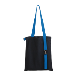 1 Шоппер Superbag black (чёрный с голубым)