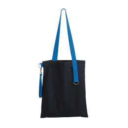 1 Шоппер Superbag black (чёрный с голубым)