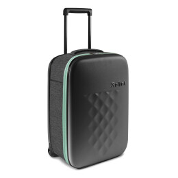 Разное Чемодан складной Rollink Earth 55x40x20 см, 2 колеса, черный/зеленый