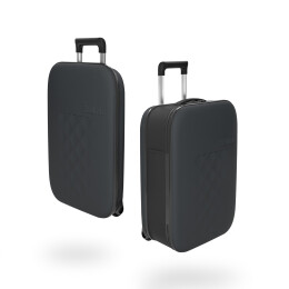 Разное Чемодан складной Rollink Vega II 55x40x20 см, 2 колеса, серо-синий