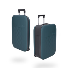 Разное Чемодан складной Rollink Vega II 55x40x20 см, 2 колеса, сине-зеленый