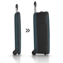 Разное Чемодан складной Rollink Vega II 55x40x20 см, 2 колеса, сине-зеленый