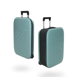 Разное Чемодан складной Rollink Vega II 55x40x20 см, 2 колеса, бирюзовый