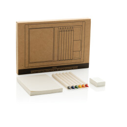 Разное Набор вечных цветных карандашей Micki Infinity GRS с блокнотом и ластиком