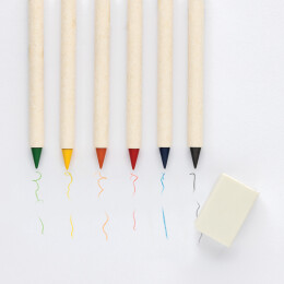 Разное Набор вечных цветных карандашей Micki Infinity GRS с блокнотом и ластиком