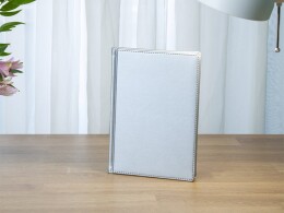 Bruno Visconti Ежедневник недатированный А5 «Velvet», серебряный (Р)