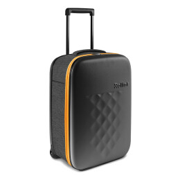 Разное Чемодан складной Rollink Earth 55x40x20 см, 2 колеса, черный/оранжевый
