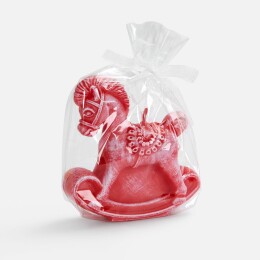 сделано в России Свеча фигурная «Лошадка-качалка», красная