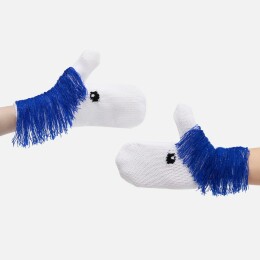 teplo Варежки «Игогошки», с синей гривой